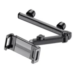 Telescopic Car Rear Pillow Phone Tablet Holder 2-section Folding Headrest Bracket