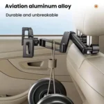 Telescopic Car Rear Pillow Phone Tablet Holder 3-Section Folding Headrest Bracket - Image 3