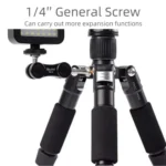XILETU FM5C-MINI Adjustable 16.5-51cm Aluminum Tripod with 26mm Ball Head 6kg Load Capacity for 360-degree Panoramic Shooting - Image 4