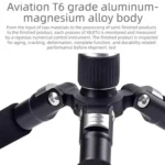 XILETU FM5C-MINI Adjustable 16.5-51cm Aluminum Tripod with 26mm Ball Head 6kg Load Capacity for 360-degree Panoramic Shooting - Image 9