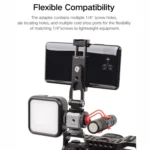 XILETU XDS-15 Multi-head Cold Shoe Mount Adapter for Camera Flash, Microphone, LED Light - Image 4
