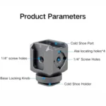XILETU XDS-15 Multi-head Cold Shoe Mount Adapter for Camera Flash, Microphone, LED Light - Image 7