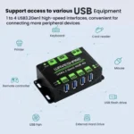 4 Way USB 3.2 Hub 1 To 4 Metal Case Extender - Image 4