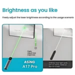 ASiNG A17 Pro Dual Mode Wireless Laser Presentation Pointer - USB/Bluetooth Rechargeable Adjustable Brightness - Image 4