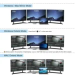 QGeeM 9 In 1 USB-C/Type-C Docking Station Hub VGA+2xHDMI+PD 87W+USB2.0/USB3.0+SD/Micro SD+3.5mm - Image 4