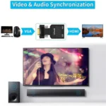 QGeeM VGA Male To HDMI Female Adapter With 5V Micro USB Power & Audio Transmission 1080P 60Hz - Image 2