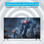 QGeeM VGA Male To HDMI Female Adapter With 5V Micro USB Power & Audio Transmission 1080P 60Hz - Image 3