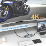 QGeeM 9 In 1 USB-C/Type-C Docking Station Hub RJ45+4K 30Hz HDMI+PD 85W+USB2.0/USB3.0+SD/TF - Image 5