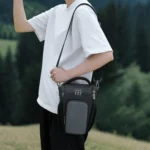 Lightweight Portable Leather Film Material Camera Crossbody Bag - Image 2