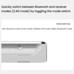 Rapoo E9000G Wireless Bluetooth Keyboard Computer Laptop Cell Phone Keyboard - Image 8