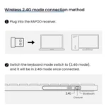 Rapoo E9050L Tri-mode Bluetooth Wireless Keyboard Silent Laptop Keyboard - Image 12