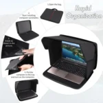 16-Inch Laptop Bag Sun Shade Foldable Anti-Glare Privacy Screen Cover for Outdoor Use - Image 2