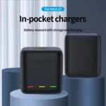 For GoPro HERO13 Black TELESIN 3 Slots Charging Case Compact Storage Box - Image 2