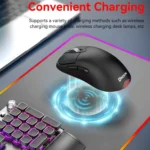 Tri-Mode Wireless Gaming Mouse 24000 DPI, 6 RGB Lighting Modes, Rechargeable, Macro Programmable - Image 4