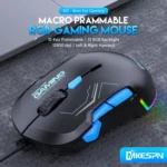MKESPN 12800 DPI Ambidextrous Wired Gaming Mouse - 10 Programmable Buttons, RGB Customization, Symmetrical Design - Image 2