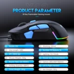 MKESPN 12800 DPI Ambidextrous Wired Gaming Mouse - 10 Programmable Buttons, RGB Customization, Symmetrical Design - Image 11