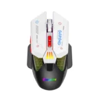 MKESPN Wired + 2.4G Dual Mode Gaming Mouse 10000 DPI Type-C Fast Charging RGB Light, Programmable Macros Mouse