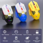 MKESPN Wired + 2.4G Dual Mode Gaming Mouse 10000 DPI Type-C Fast Charging RGB Light, Programmable Macros Mouse - Image 3