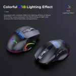 MKESPN W10 Tri-Mode Wireless Gaming Mouse 2400DPI with 9 Programmable Buttons, RGB Lighting, Type-C Rechargeable - Image 6