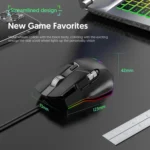MKESPN X13 RGB Full Speed Wired Gaming Mouse 12400 DPI 10-Key Dual Scroll Wheel Swing Macro Programmable Mouse - Image 11