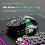 MKESPN X13 RGB Full Speed Wired Gaming Mouse 12400 DPI 10-Key Dual Scroll Wheel Swing Macro Programmable Mouse - Image 7