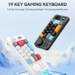 MKESPN 19-Key USB-C Wired Gaming Keyboard Macro Programmable Hot-Swappable Design with Control Knob & Joystick Scroll Wheel - Image 2