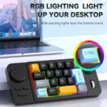 MKESPN 19-Key USB-C Wired Gaming Keyboard Macro Programmable Hot-Swappable Design with Control Knob & Joystick Scroll Wheel - Image 4