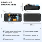 MKESPN 19-Key USB-C Wired Gaming Keyboard Macro Programmable Hot-Swappable Design with Control Knob & Joystick Scroll Wheel - Image 9