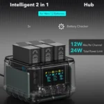 For GoPro HERO13 Black Triple Battery Charger Smart Charging Dock With OLED Display - Image 2