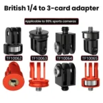 Three-Slot Adapter Camera Cage 360-Degree Rotating Connector Tripod 1/4 Inch Adapter - Image 2