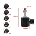 Female To 1/4 Male Universal Mini Ball Head Adapter Mount Aluminium Alloy Mobile Phone Camera Tripod Accessories - Image 2