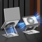 360 Rotating Laptop Stand Foldable Metal Desk Holder For 17.3 Inch Laptops Tablets - Image 2