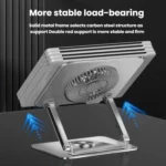 360 Rotating Laptop Stand Foldable Metal Desk Holder For 17.3 Inch Laptops Tablets - Image 5