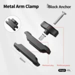 aMagisn Metal Arm Clamp Magnetic Base with 1/4-inch Ball Head For Insta360, DJI, GoPro Cameras - Image 6