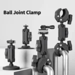 aMagisn Metal Arm Clamp Mount Adhesive Base with 1/4-inch Joint Ball For Insta360, DJI, GoPro Cameras - Image 2