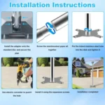 For Starlink V4 / Gen 3 Outdoor Bracket With Ground Plug Adapter - Image 7