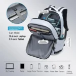 Large Capacity Sports & Travel Backpack 15.6 Inch Lightweight Business Laptop Bag - Image 3