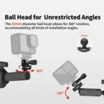 For Insta360, DJI, GoPro Cameras Metal Arm Clamp Holder Cycling Clamp Bracket - Image 3