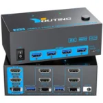 YOUTING  KC-KM434B 2 In 3 Out KVM USB3.0 Switch