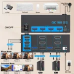 YOUTING  KC-KM434B 2 In 3 Out KVM USB3.0 Switch - Image 3