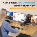 YOUTING  KC-KM434B 2 In 3 Out KVM USB3.0 Switch - Image 7