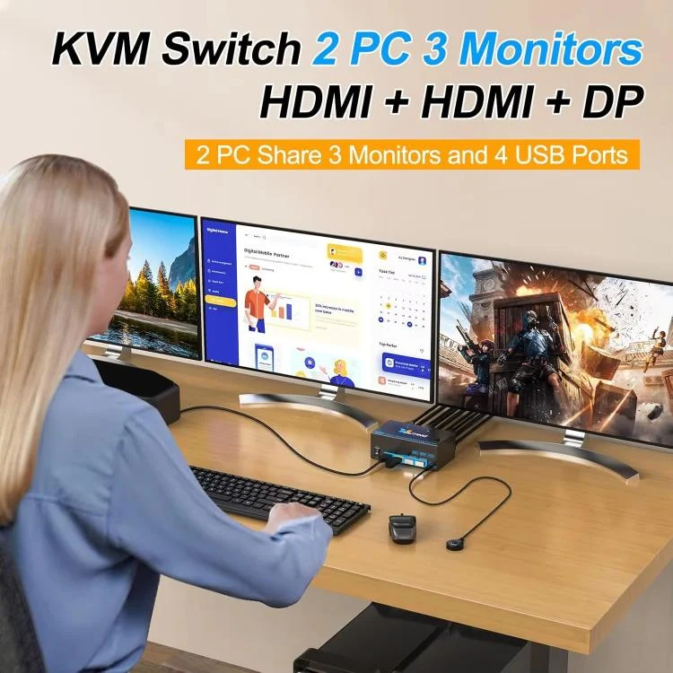 TBD06061500_B6.webp YOUTING  KC-KM434B 2 In 3 Out KVM USB3.0 Switch - Image 7