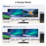 KVEVE KC-KVM202CH USB 3.0 Dual Monitor 4K 60Hz KVM Switch - Image 3