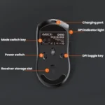 iMICE G900 6 Keys 12800DPI Gaming Mouse Rechargeable Tri-Ode Wireless Mouse - Image 9