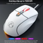 iMICE G800 7 Keys 7200DPI Wired Gaming Silent Mouse With LED Lighting - Image 4