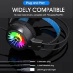 Glowing Headphones Computer Esports Wired Gaming Headset With Microphone - Image 8