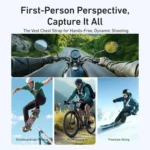 TELESIN S2-CGP-01GY Universal Action Camera Chest Belt Bracket Quick Release Chest Strap Mount - Image 10