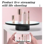 Multi-purpose Mirror Electric Rotating Disc Battery / USB Powered Photography Live Display Stand - Image 4