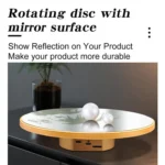 Multi-purpose Mirror Electric Rotating Disc Battery / USB Powered Photography Live Display Stand - Image 6