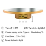 Multi-purpose Mirror Electric Rotating Disc Battery / USB Powered Photography Live Display Stand - Image 7